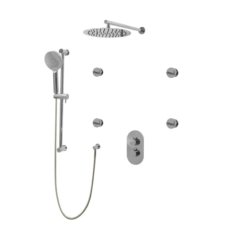 Three Way Thermostatic Shower System F57104 - W12ASB4 - Golzar Home