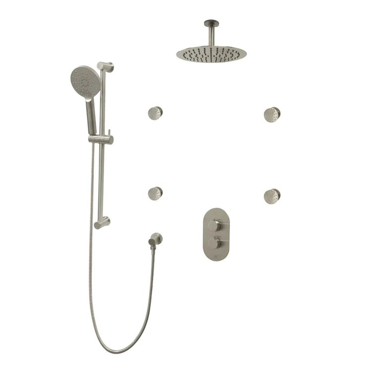 Three Way Thermostatic Shower System F57104 - W12ASB4 - Golzar Home