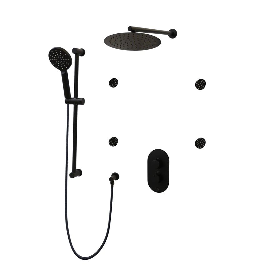 Three Way Thermostatic Shower System F57104 - W12ASB4 - Golzar Home