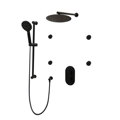 Three Way Thermostatic Shower System F57104 - W12ASB4 - Golzar Home