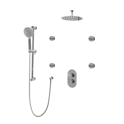 Three Way Thermostatic Shower System F57104 - W12ASB4 - Golzar Home