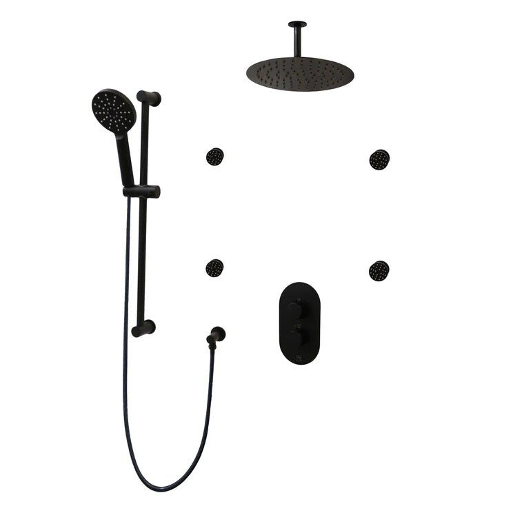 Three Way Thermostatic Shower System F57104 - W12ASB4 - Golzar Home