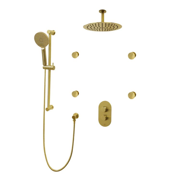 Three Way Thermostatic Shower System F57104 - W12ASB4 - Golzar Home