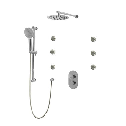 Three Way Thermostatic Shower System F57104 - W12ASB6 - Golzar Home