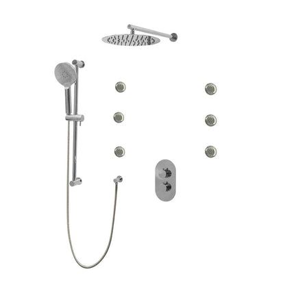 Three Way Thermostatic Shower System F57104 - W12ASB6 - Golzar Home