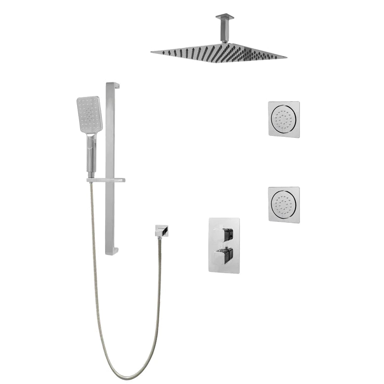 Three Way Thermostatic Shower System F57123 - 4C16ALB2 - Golzar Home