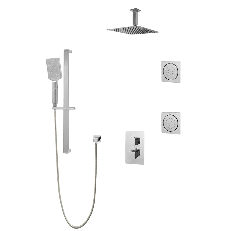 Three Way Thermostatic Shower System F57123 - 4C16ALB2 - Golzar Home
