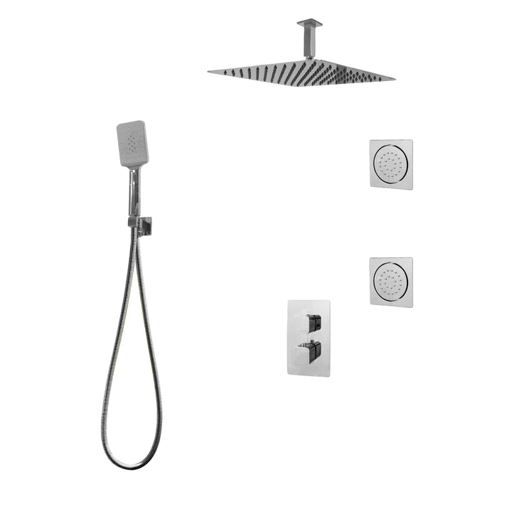 Three Way Thermostatic Shower System F57123 - 4C16BLB2 - Golzar Home