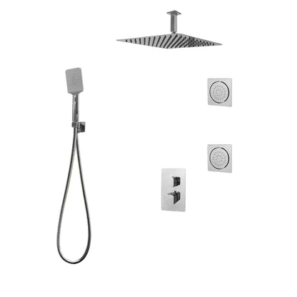 Three Way Thermostatic Shower System F57123 - 4C16BLB2 - Golzar Home
