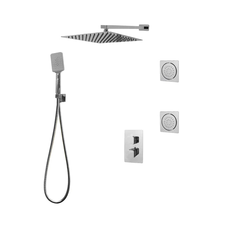 Three Way Thermostatic Shower System F57123 - 4C16BLB2 - Golzar Home