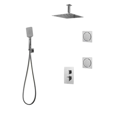 Three Way Thermostatic Shower System F57123 - 4C16BLB2 - Golzar Home