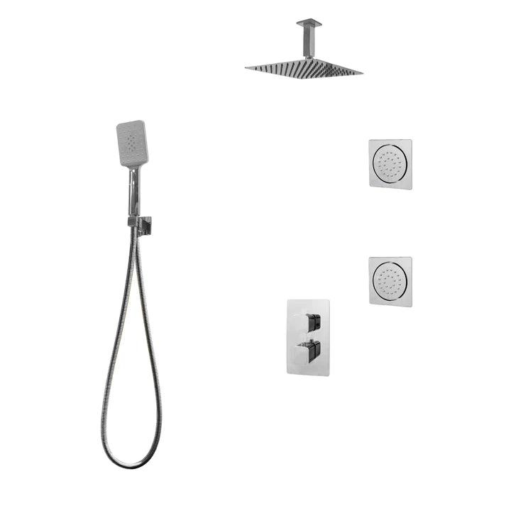 Three Way Thermostatic Shower System F57123 - 4C16BLB2 - Golzar Home