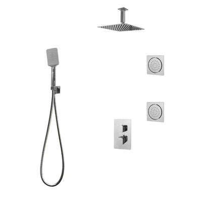 Three Way Thermostatic Shower System F57123 - 4C16BLB2 - Golzar Home