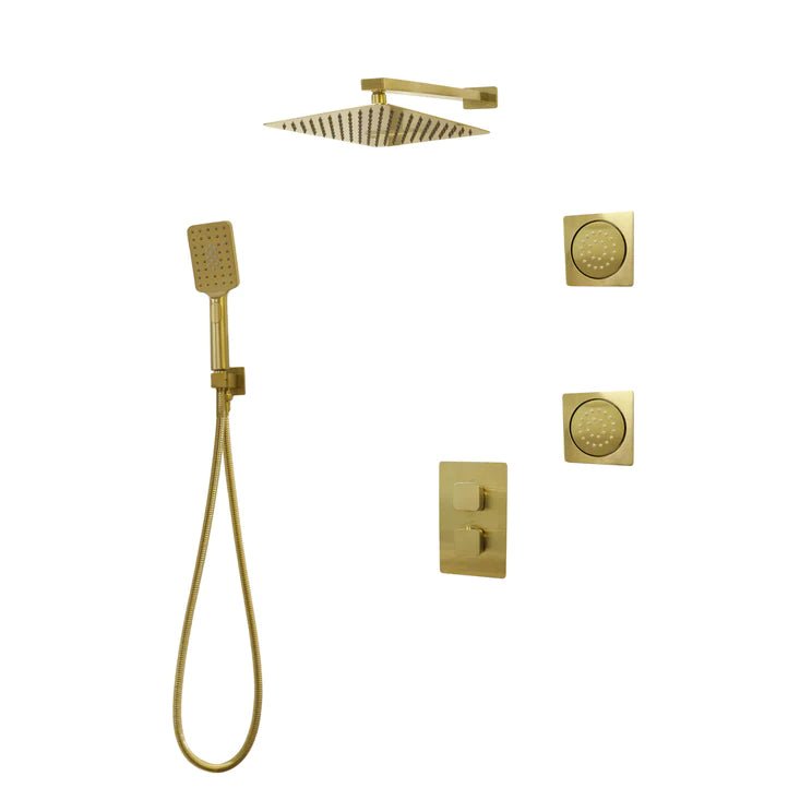 Three Way Thermostatic Shower System F57123 - 4C16BLB2 - Golzar Home
