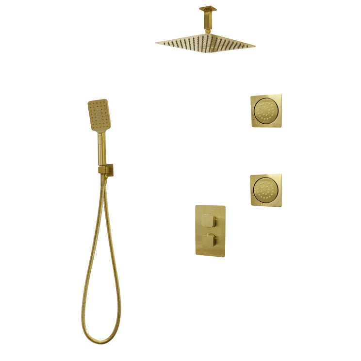 Three Way Thermostatic Shower System F57123 - 4C16BLB2 - Golzar Home
