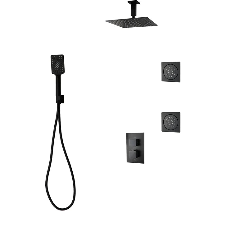 Three Way Thermostatic Shower System F57123 - 4C16BLB2 - Golzar Home