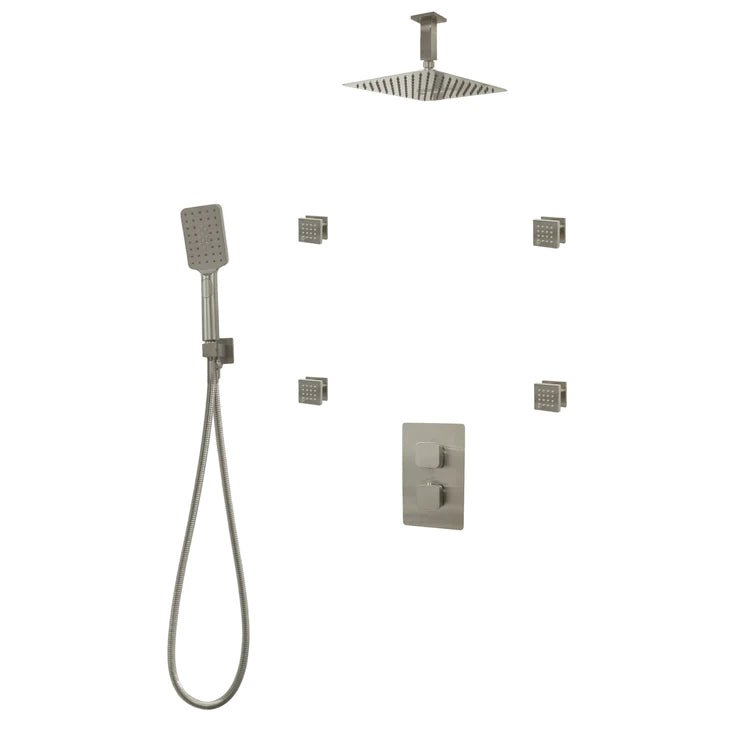 Three Way Thermostatic Shower System F57123 - W16BSB4 - Golzar Home