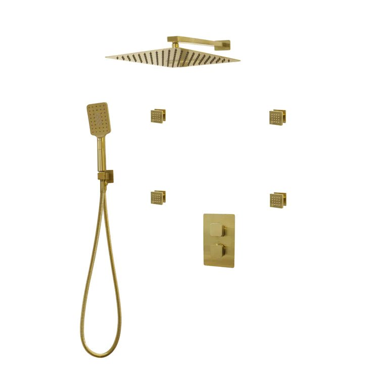 Three Way Thermostatic Shower System F57123 - W16BSB4 - Golzar Home