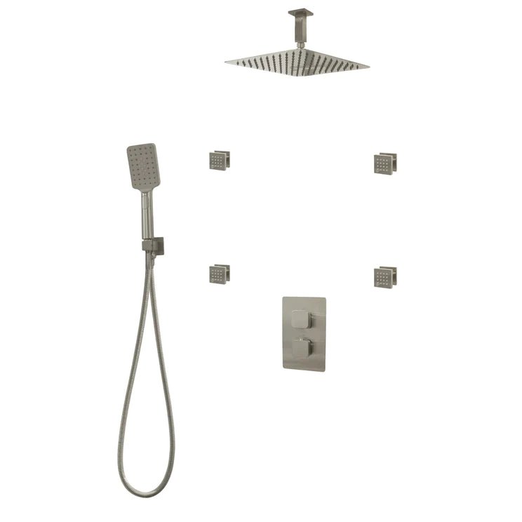 Three Way Thermostatic Shower System F57123 - W16BSB4 - Golzar Home