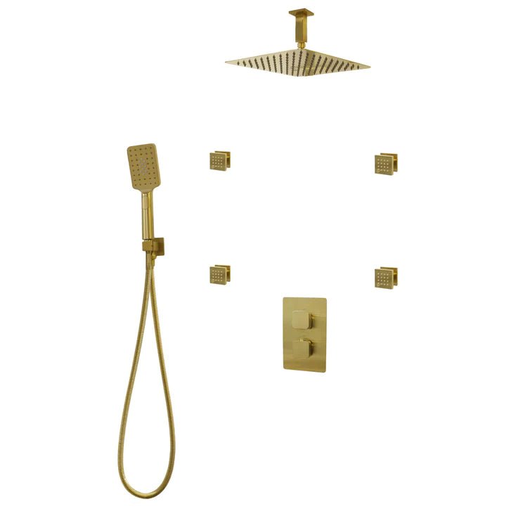 Three Way Thermostatic Shower System F57123 - W16BSB4 - Golzar Home