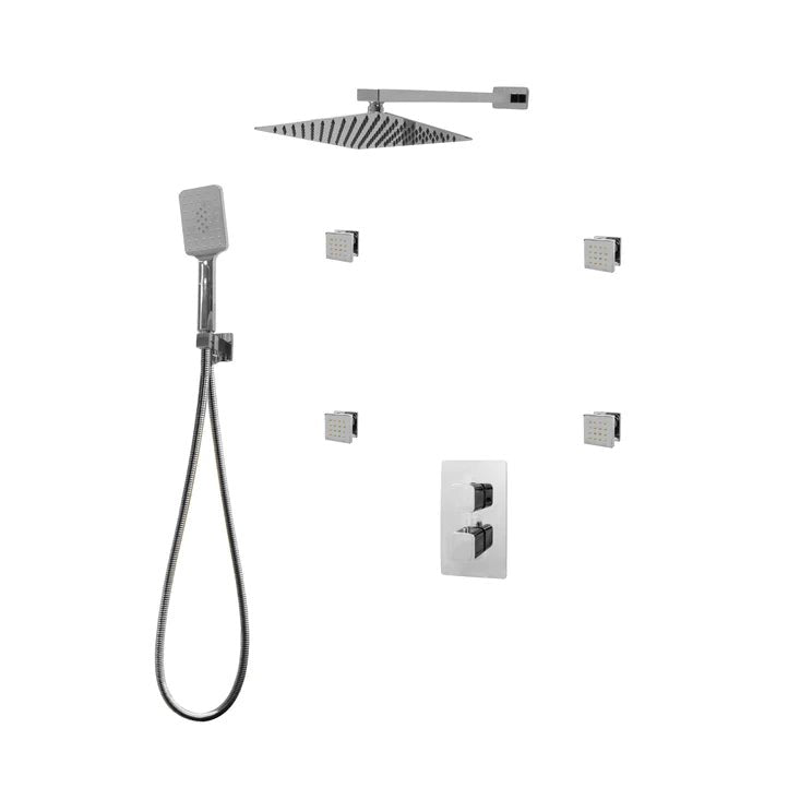 Three Way Thermostatic Shower System F57123 - W16BSB4 - Golzar Home
