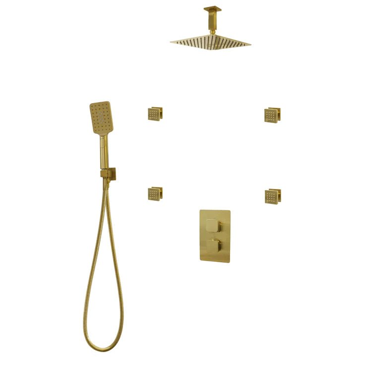 Three Way Thermostatic Shower System F57123 - W16BSB4 - Golzar Home