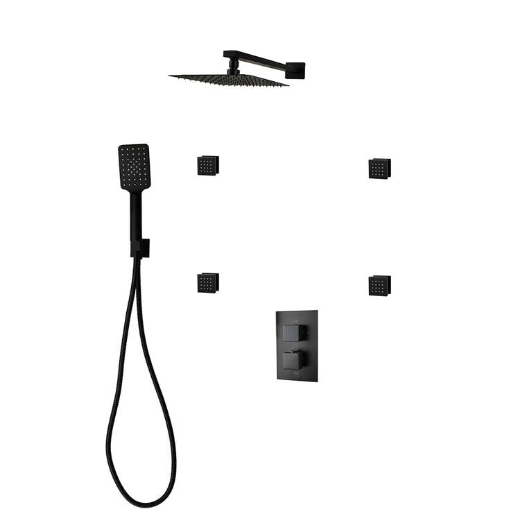 Three Way Thermostatic Shower System F57123 - W16BSB4 - Golzar Home