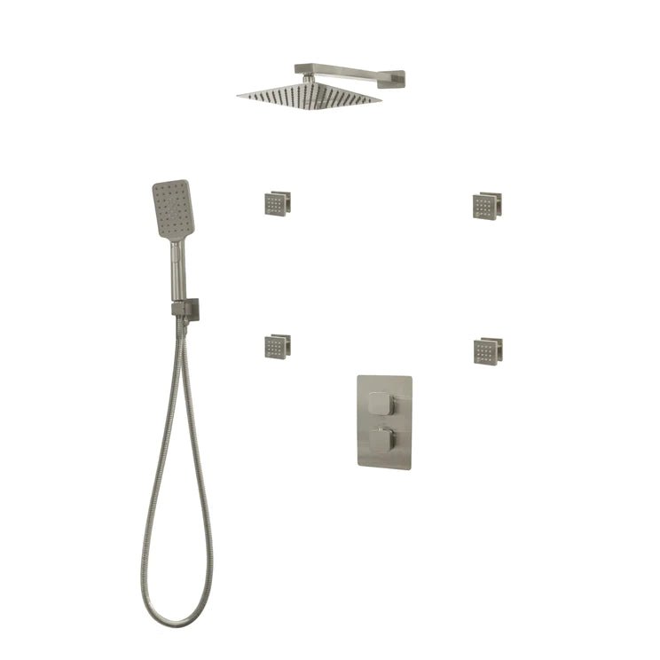 Three Way Thermostatic Shower System F57123 - W16BSB4 - Golzar Home