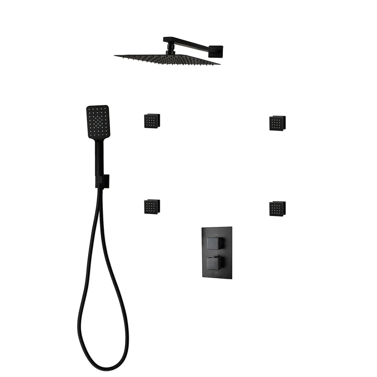 Three Way Thermostatic Shower System F57123 - W16BSB4 - Golzar Home