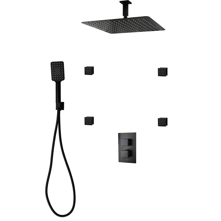 Three Way Thermostatic Shower System F57123 - W16BSB4 - Golzar Home