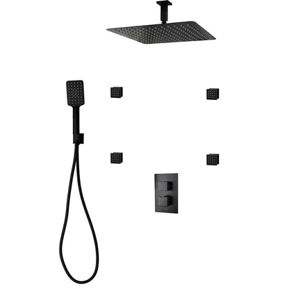 Three Way Thermostatic Shower System F57123 - W16BSB4 - Golzar Home