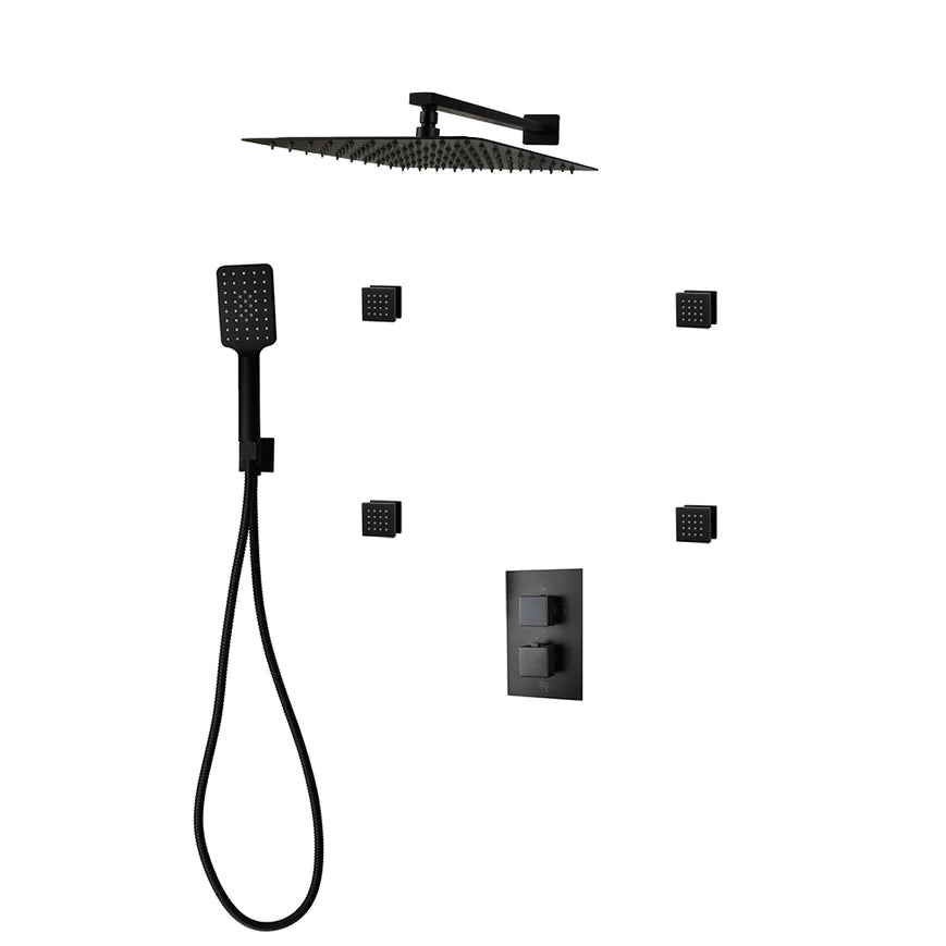 Three Way Thermostatic Shower System F57123 - W16BSB4 - Golzar Home
