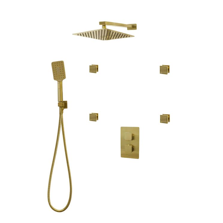 Three Way Thermostatic Shower System F57123 - W16BSB4 - Golzar Home