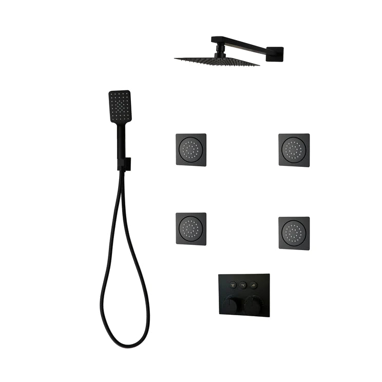 Three Way Thermostatic Shower System F59123 - 4C16BLB4 - Golzar Home