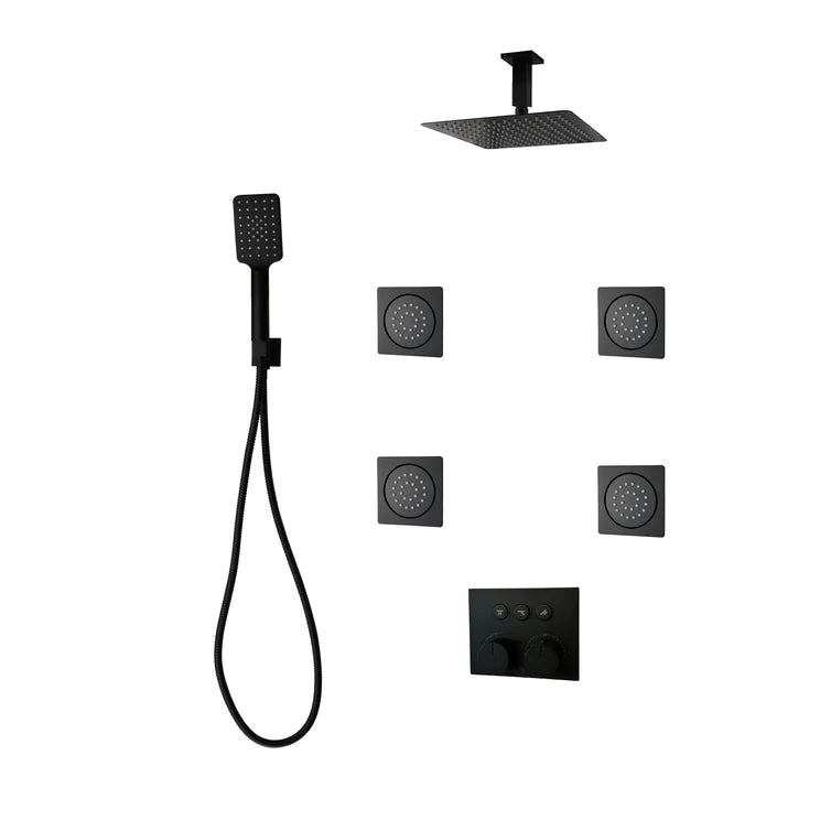 Three Way Thermostatic Shower System F59123 - 4C16BLB4 - Golzar Home