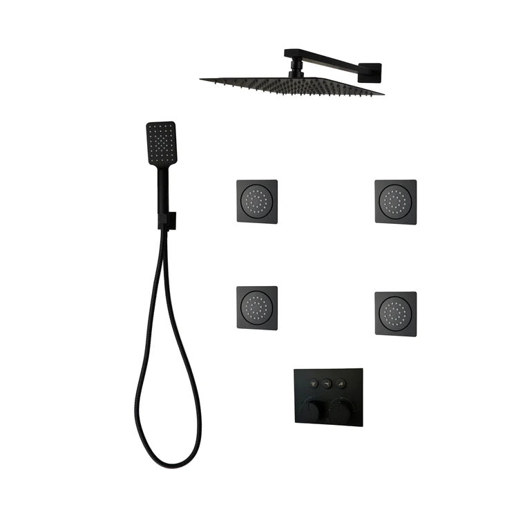 Three Way Thermostatic Shower System F59123 - 4C16BLB4 - Golzar Home
