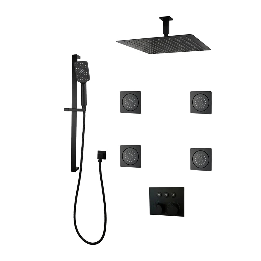 Three Way Thermostatic Shower System F59123 - W16ALB4 - Golzar Home