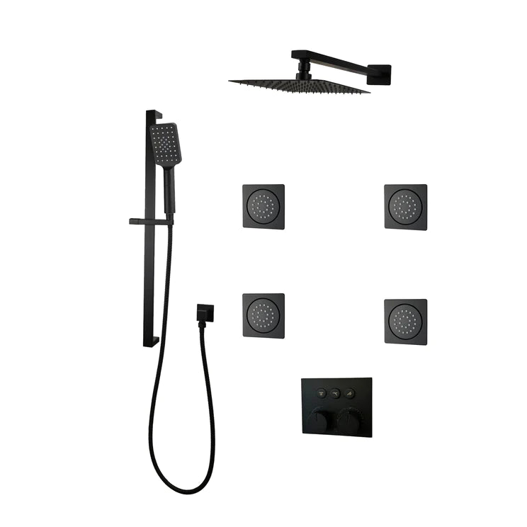 Three Way Thermostatic Shower System F59123 - W16ALB4 - Golzar Home