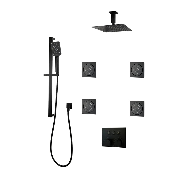 Three Way Thermostatic Shower System F59123 - W16ALB4 - Golzar Home