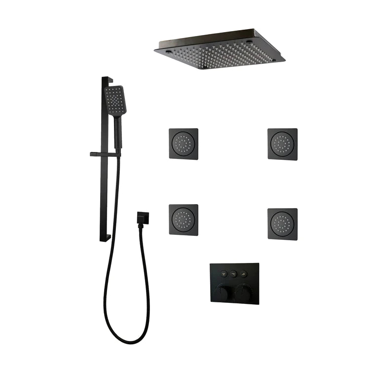 Three Way Thermostatic Shower System F59123 - W16ALB4 - Golzar Home