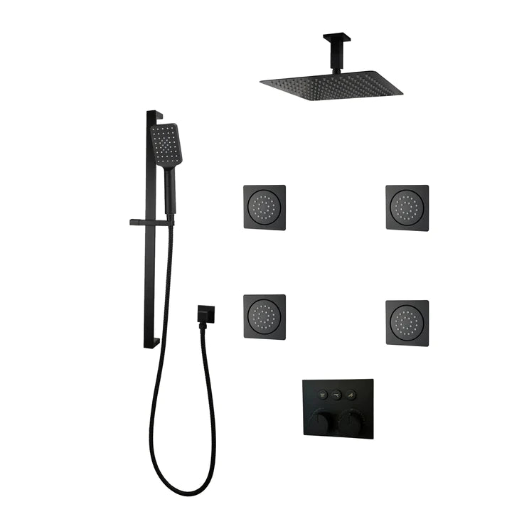 Three Way Thermostatic Shower System F59123 - W16ALB4 - Golzar Home
