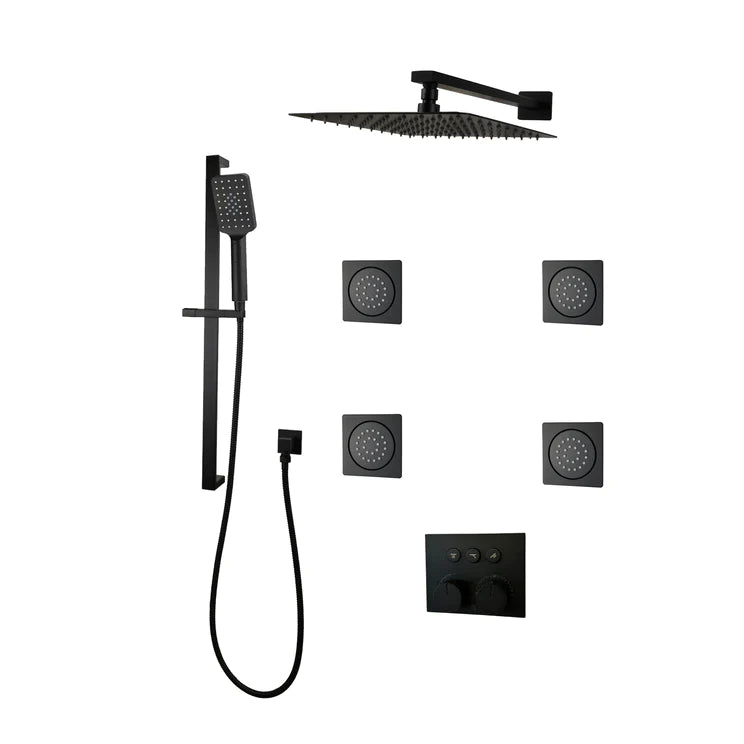 Three Way Thermostatic Shower System F59123 - W16ALB4 - Golzar Home