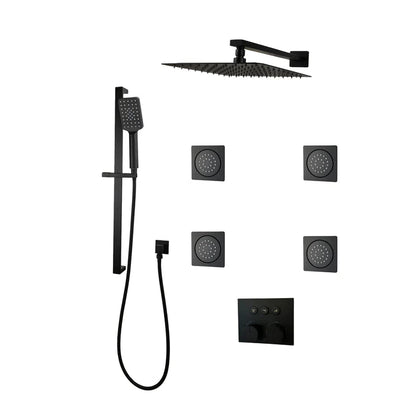 Three Way Thermostatic Shower System F59123 - W16ALB4 - Golzar Home