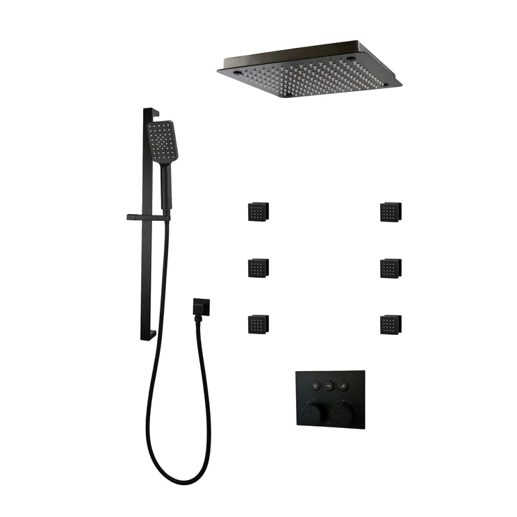 Three Way Thermostatic Shower System F59123 - W16ASB6 - Golzar Home