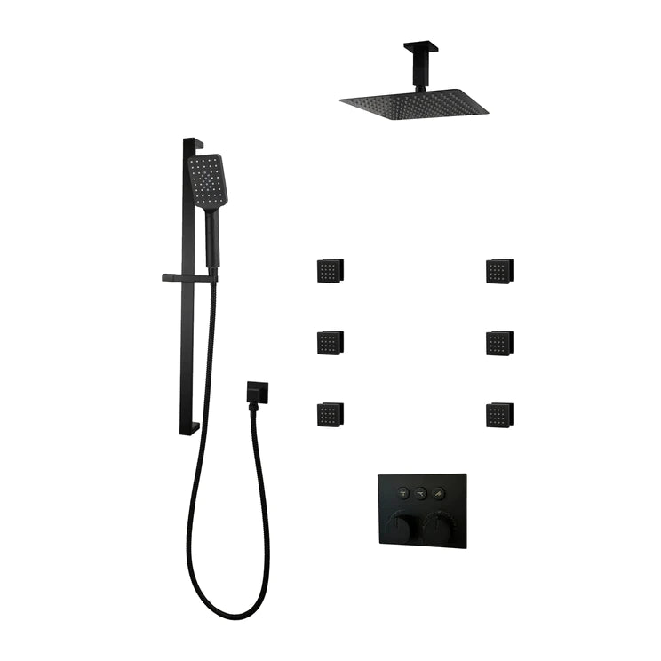 Three Way Thermostatic Shower System F59123 - W16ASB6 - Golzar Home