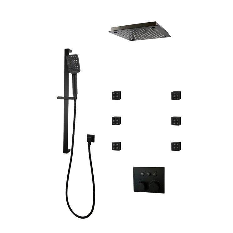 Three Way Thermostatic Shower System F59123 - W16ASB6 - Golzar Home