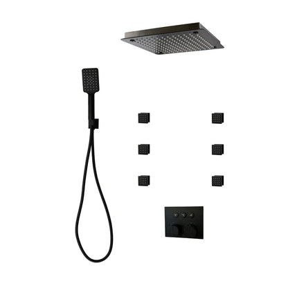 Three Way Thermostatic Shower System F59123 - W16BSB6 - Golzar Home