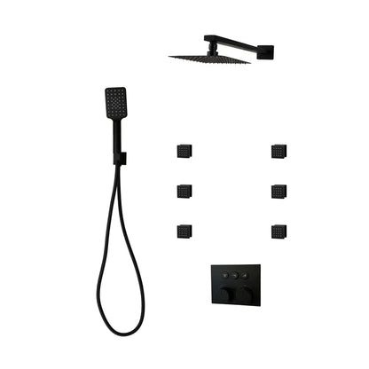 Three Way Thermostatic Shower System F59123 - W16BSB6 - Golzar Home