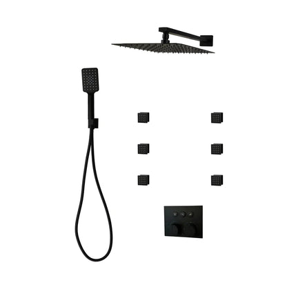 Three Way Thermostatic Shower System F59123 - W16BSB6 - Golzar Home