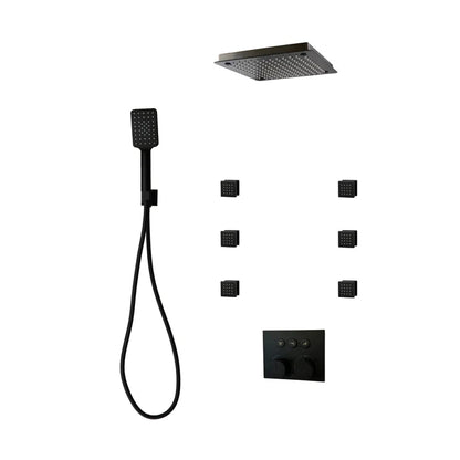 Three Way Thermostatic Shower System F59123 - W16BSB6 - Golzar Home